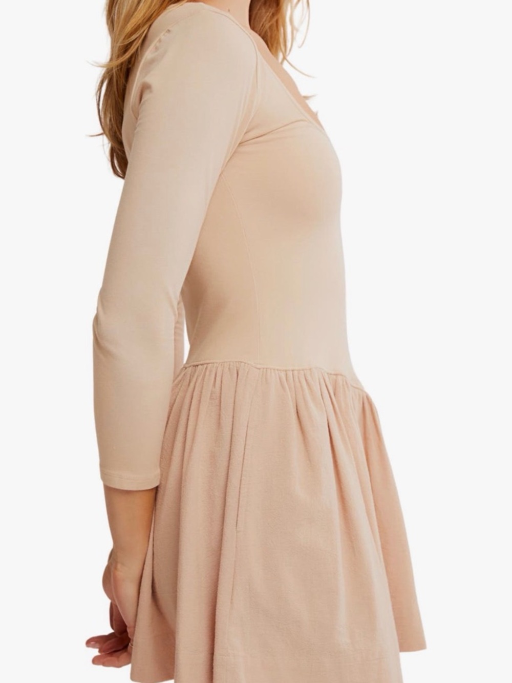 FREE PEOPLE Blush Pink Mini Dress (Tuscany) - Picture 3 of 4
